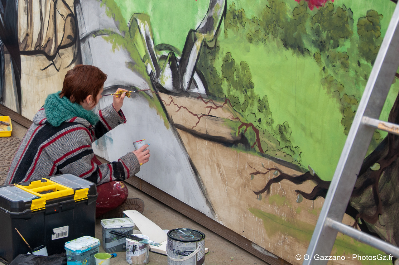Peintre de rue..Rouen, France - 9 juin 2019